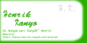 henrik kanyo business card